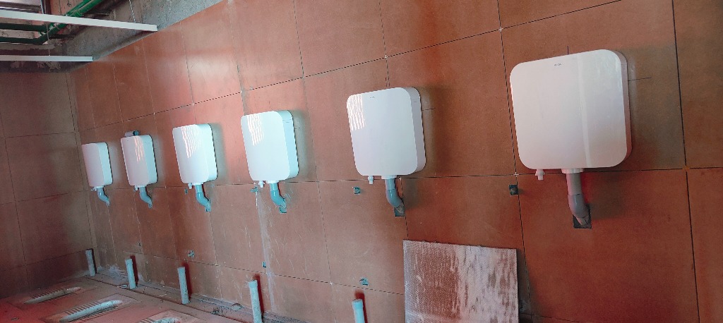 Commercial Restroom Multi-Unit Wall Flush Cistern Row