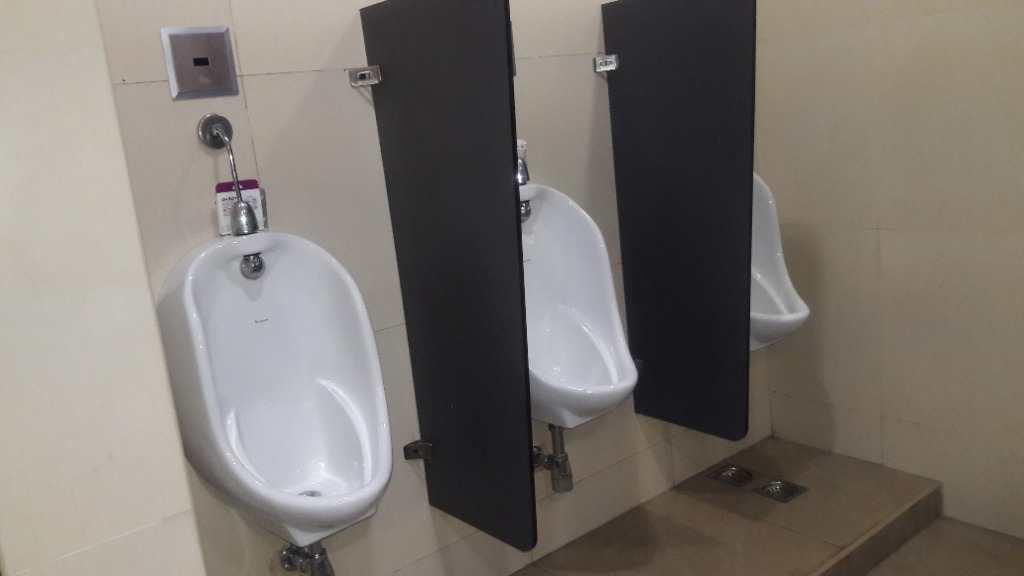 Commercial Ceramic Urinals with Privacy Partitions