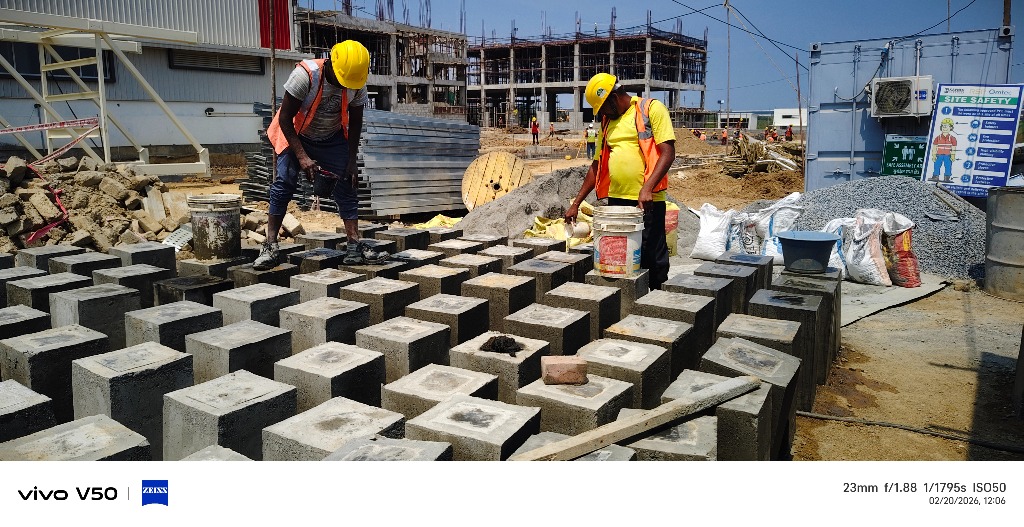 Concrete Pipe Support Blocks Civil Preparation