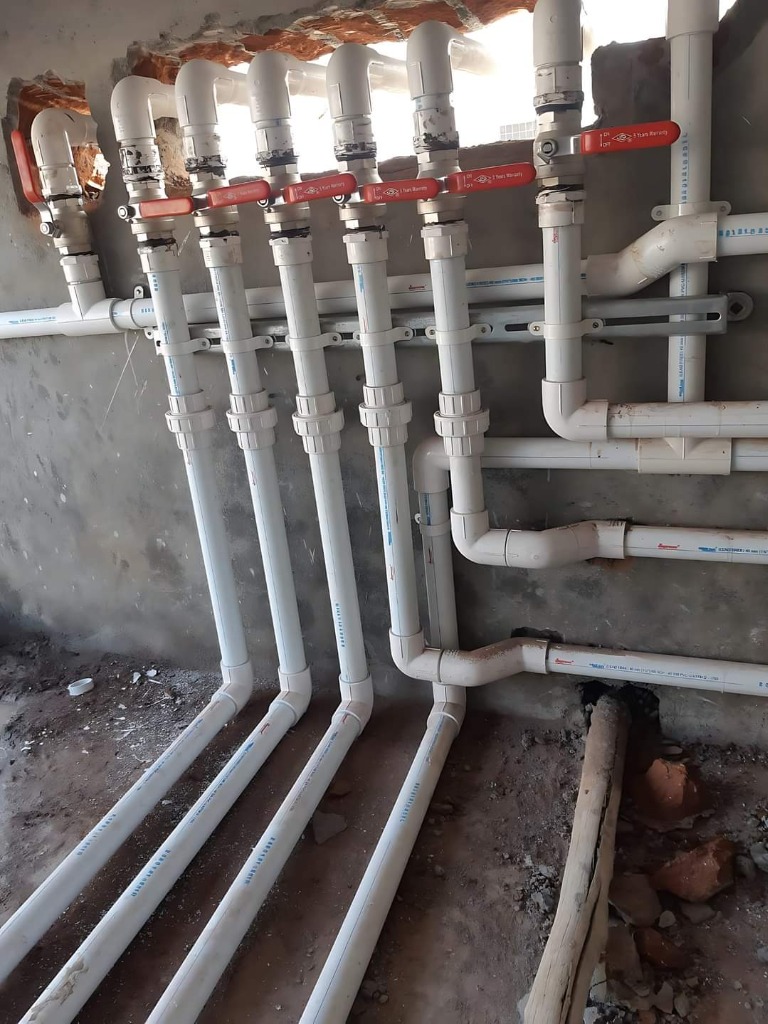 CPVC Water Supply Riser and Ball Valve Manifold