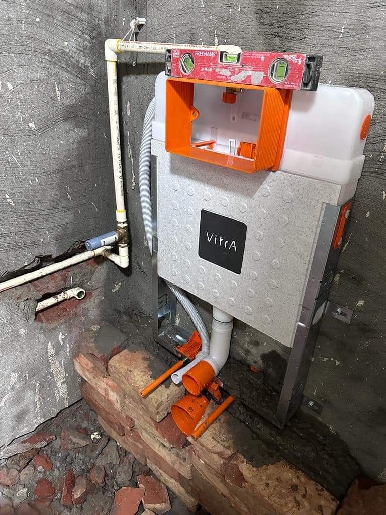 VitrA Concealed In-Wall Flush Cistern Installation